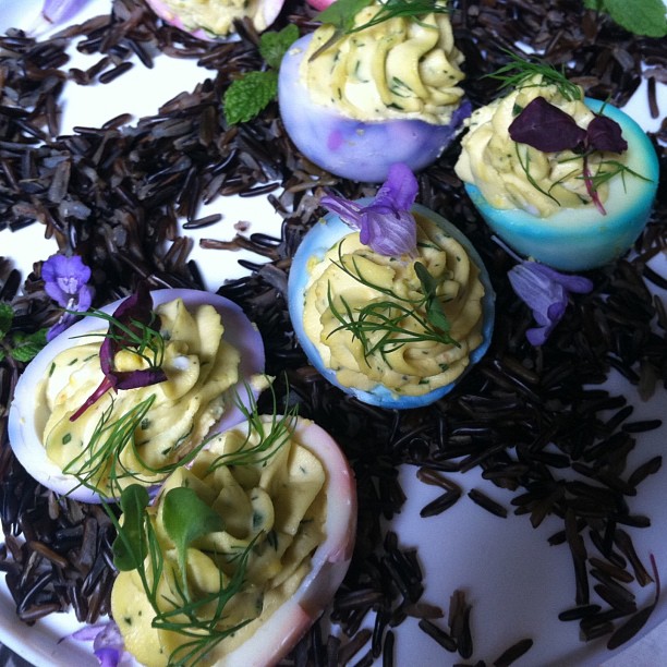 #Game of Thrones inspired Deviled dragon eggs from Hua and Stephanie from @LickMySpoon