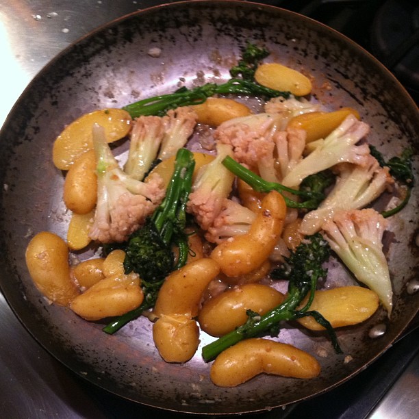 Umami bomb: Aedan Chickpea #Koji potatoes, pink cauliflower and broccoli cooked with @Sonoko Sakai.