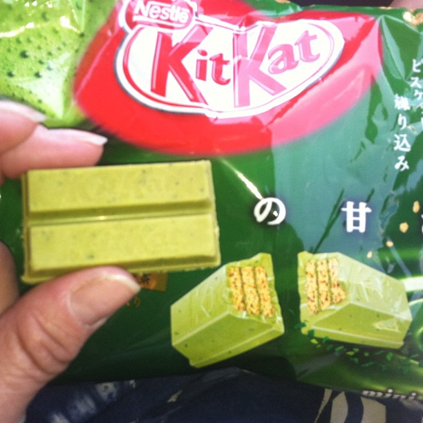 #Kitkat fanatics: #Nijiya market has Green Tea finally. Haven't had them since I was in Japan.