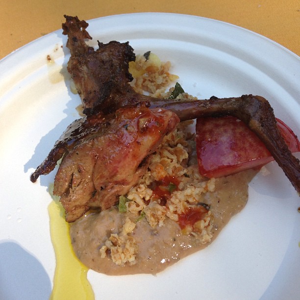 Fire roasted squab from Baz @fifthfloorrestaurant @Cochon555 #heritagefire
