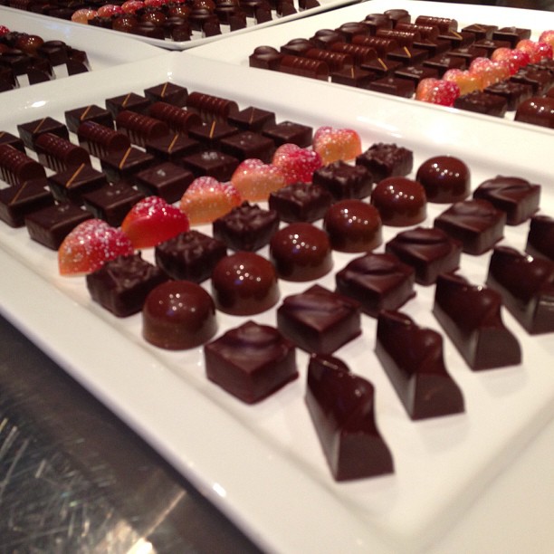 Stunningly beautiful and heavenly Sean Williams Feve chocolates @SFCooking Schools 21st Century Pastry Chef #TasteTalk