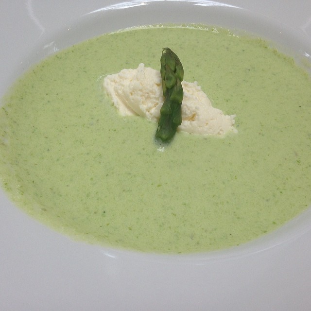 chilled spring green soup #sfcooking #restaurantweek
