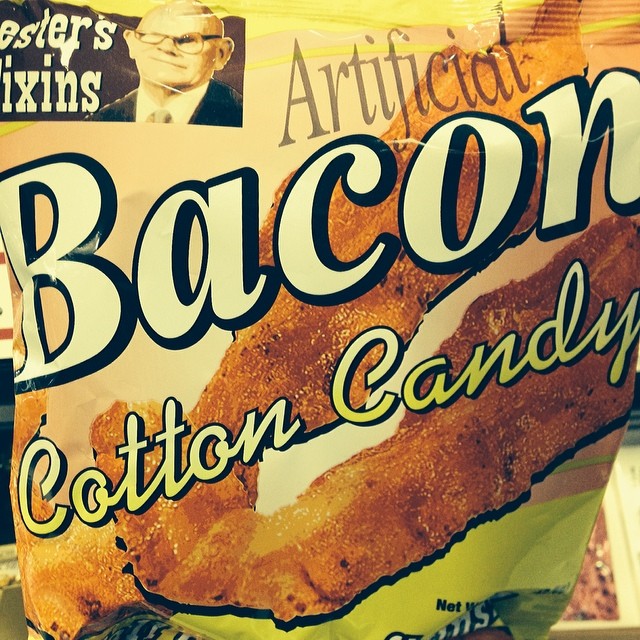 Crazy snack alert: Bacon Cotton Candy, ya'all. Texas style.