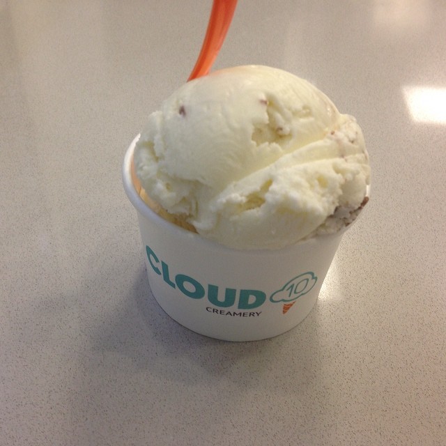 First ever marzipan ice cream(!) at Cloud Ten in Rice University hood.  Yum!