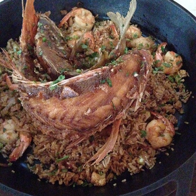 @Underbelly - whole fish paella. @beardfoundation was right, it deserved the outstanding restaurant for the southwest.