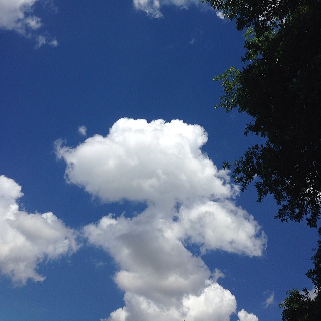Watching the clouds go by...do you see Elmo? #houston